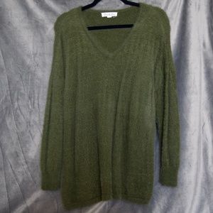 Fuzzy Green Long-Sleeve Sweater